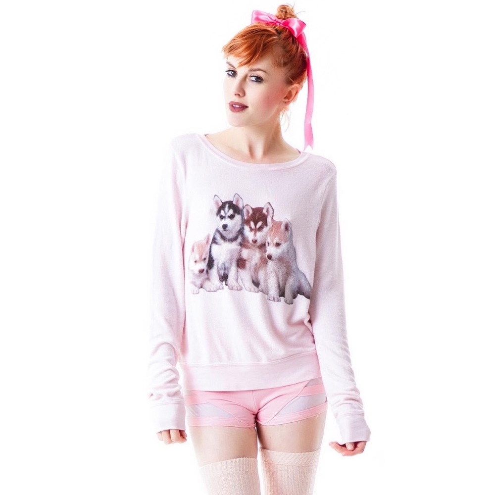 Wildfox Little Huskies Baggy Beach Jumper